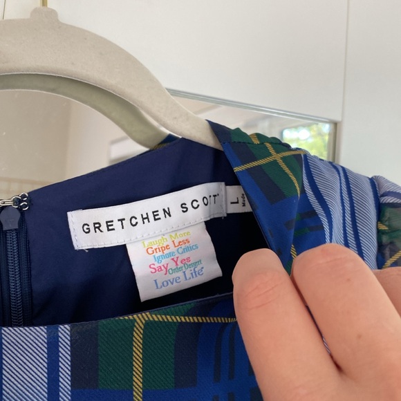 GRETCHEN SCOTT campbell plaid tiered midi dress - Picture 5 of 12